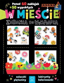 Książeczka z naklejkami 3D wypukłe łamigłówki zadania labirynty Kotek