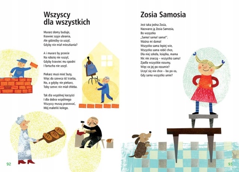 Książka wiersze dla dzieci Julian Tuwim duże litery Greg