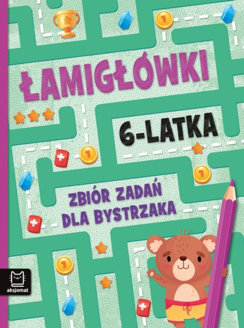 Łamigłówki Zestaw 3 książek dla dzieci 5-latka i 6-latka, nauka i zabawa