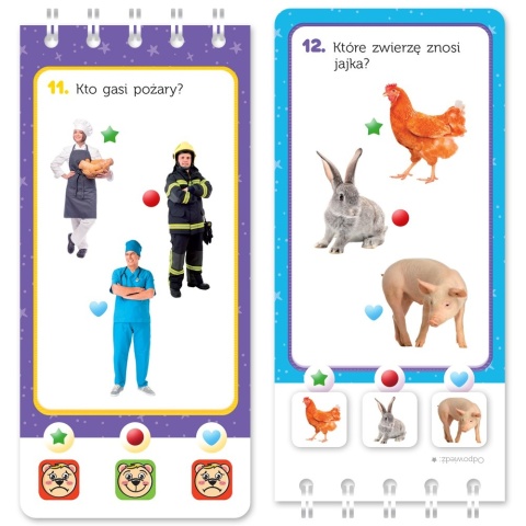 Magiczny quiz Dotknij i sprawdź Aksjomat książeczka edukacyjna 3-4 lata