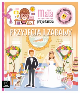 Mała projektantka Przyjęcia i zabawy album z naklejkami Aksjomat