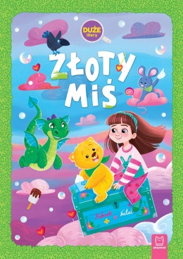 Nauka czytania duże litery Złoty Miś pierwsza czytanka twarda oprawa