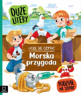 Nauka czytania sylabami duże litery Morska przygoda książka