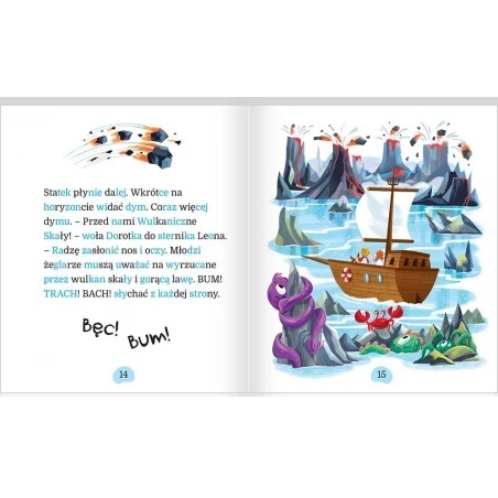 Nauka czytania sylabami duże litery Morska przygoda książka