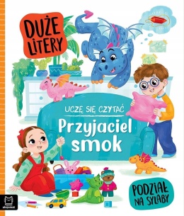 Nauka czytania sylabami duże litery Smok Teofil książka