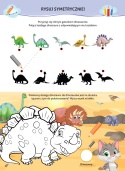 Nauka z kotem Maćkiem Dinozaury Książeczka edukacyjna kolorowanka naklejki
