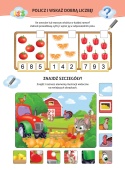 Nauka z kotem Maćkiem Owoce i warzywa książeczka edukacyjna 4+ naklejki