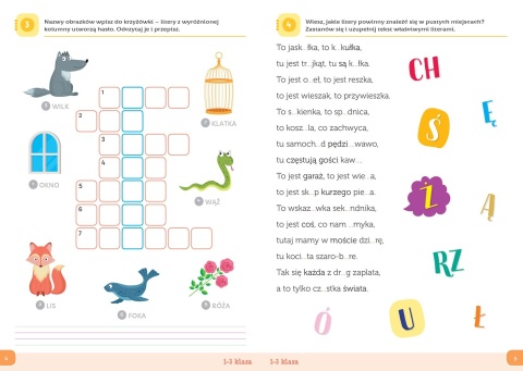 Ortografia klasa 1-3 Ćwiczenia ortograficzne dla dzieci Książka edukacyjna