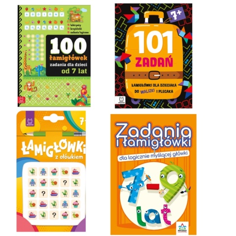 Pakiet książeczek edukacyjnych dla dzieci 7-9 lat łamigłówki logiczne