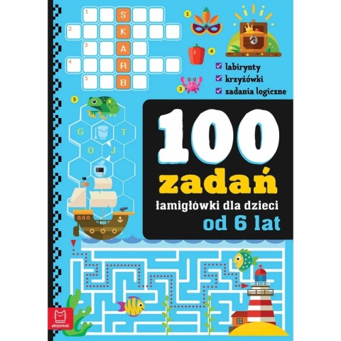 Pakiet książeczek łamigłówki zadania dla 6 latka 4 sztuki dla dzieci