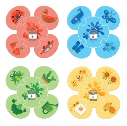 Puzzle edukacyjne + książeczka dla dzieci Co pasuje Kolory Aksjomat 3+