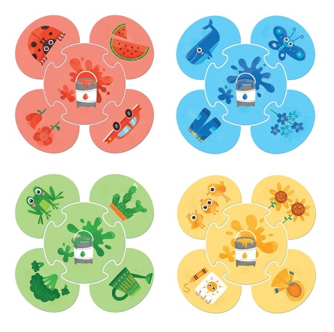 Puzzle edukacyjne + książeczka dla dzieci Co pasuje Kolory Aksjomat 3+