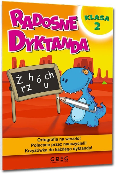 Radosne dyktanda klasa 2 ortografia na wesoło krzyżówki książeczka Greg