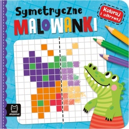 Symetryczne malowanki książeczka edukacyjna dla dzieci 4-6 lat kolorowanka