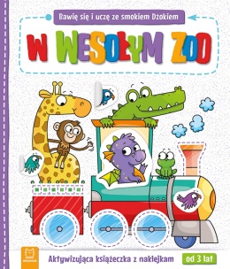 W wesołym ZOO Aksjomat książka aktywizująca z naklejkami dla dzieci 4-6 lat