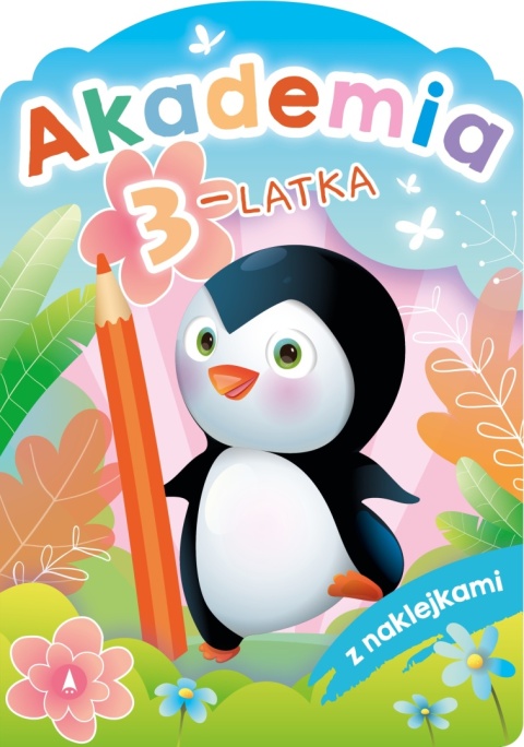 Akademia 3 latka książka dla dzieci z naklejkami edukacyjna nauka 3+