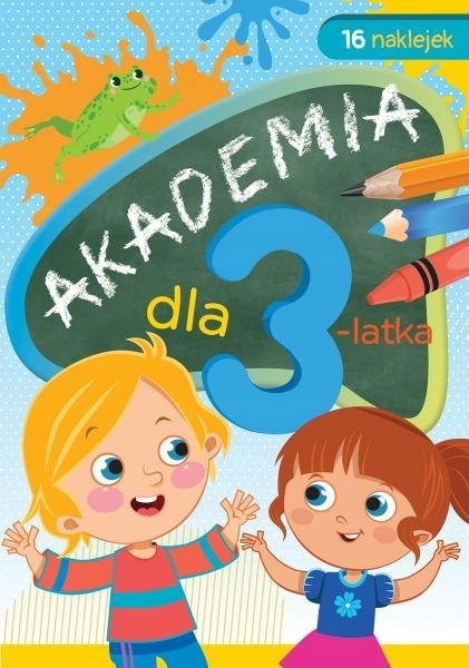 Akademia dla 3 latka książka dla dzieci z naklejkami nauka i zabawa 3+
