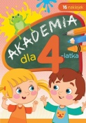 Akademia dla 4 latka książka dla dzieci z naklejkami nauka i zabawa 4+