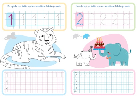 Cyferki dla dzieci książeczka Mój mały elementarz do nauki i zabawy Skrzat