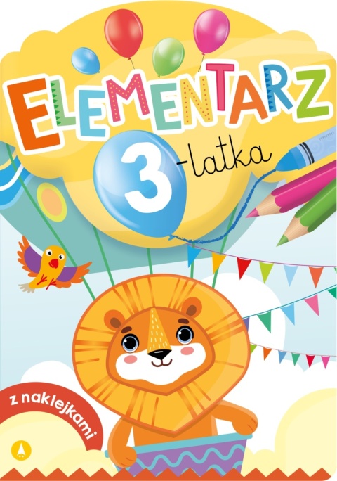 Elementarz 3 latka dla dzieci książeczka edukacyjna z naklejkami