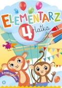 Elementarz 4 latka dla dzieci książeczka edukacyjna z naklejkami