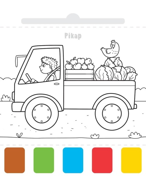 Farbki i pędzelek Na wsi malowanka wodna książka dla dzieci do zabawy