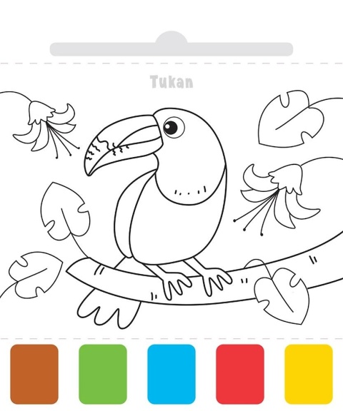 Farbki i pędzelek W zoo malowanka wodna książka dla dzieci do zabawy