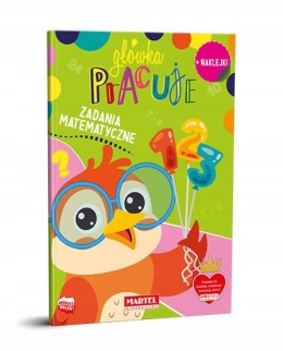 Główka pracuje zadania matematyczne liczenie naklejki Martel