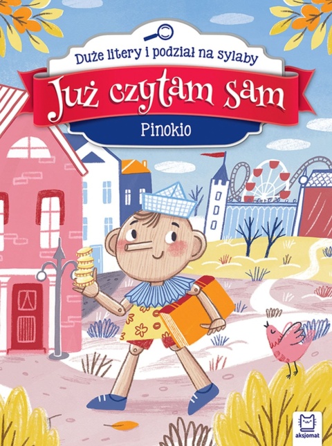 Już czytam sam Pinokio duże litery sylaby książka do nauki czytania