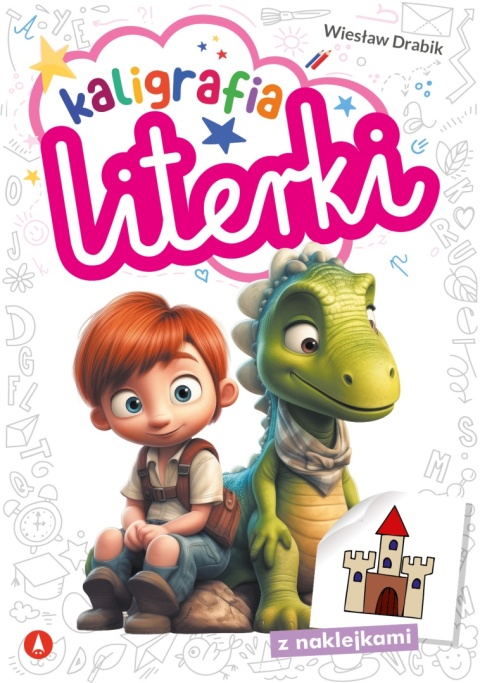 Kaligrafia Literki nauka pisania naklejki alfabet dla dzieci 6+ Skrzat