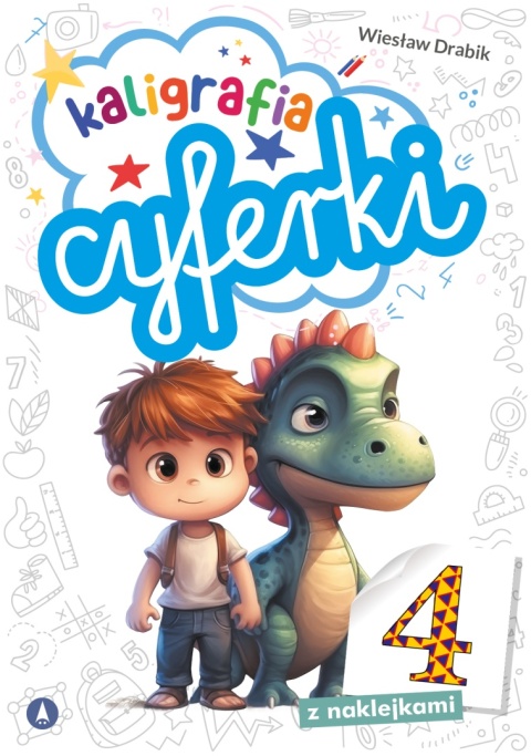 Kaligrafia cyferki dla dzieci książeczka edukacyjna z naklejkami