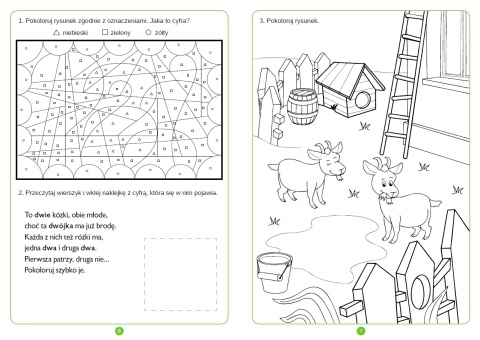 Kaligrafia cyferki dla dzieci książeczka edukacyjna z naklejkami