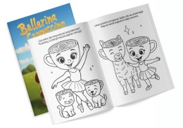 Kolorowanka Ballerina Cappuccina i zwierzaki Malowanka