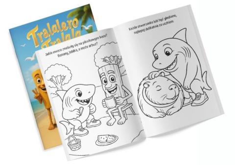 Kolorowanka Tralalero Tralala i przyjaciele naklejki Martel Malowanka