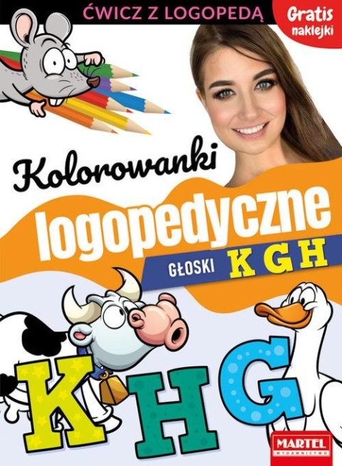Kolorowanka logopedyczna ćwiczenia wymowy Głoski K G H Martel 16s