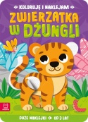 Kolorowanka wyklejanka duże naklejki zwierzęta dżungli 3+ Aksjomat