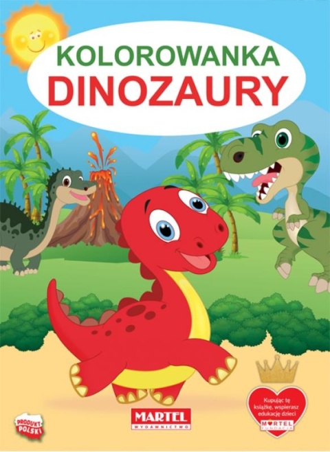 Kolorowanka z dinozaurami dla dzieci książeczka do rysowania 32 strony A4