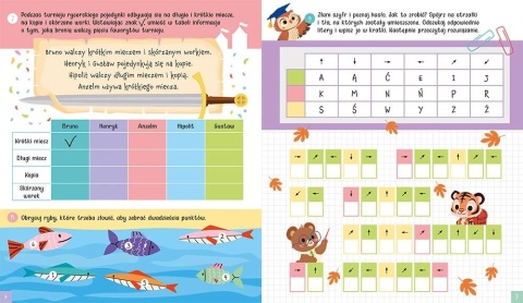 Kolorowe łamigłówki dla dzieci 7 lat zadania logiczne książka edukacyjna