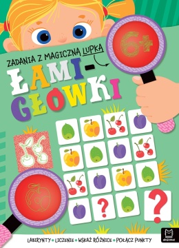 Łamigłówki 6+ z magiczną lupką książka edukacyjna dla dzieci i zabawy