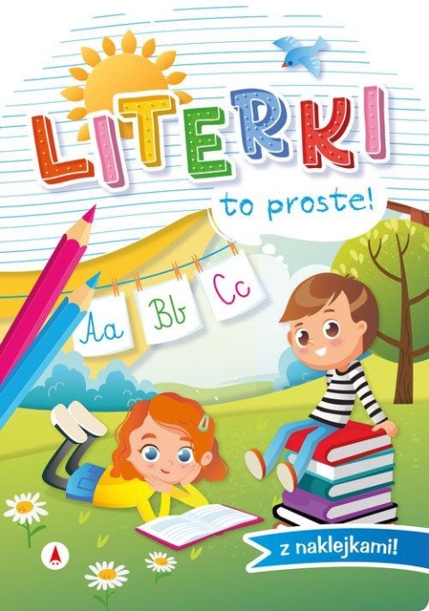 Literki to proste dla dzieci książeczka edukacyjna z naklejkami