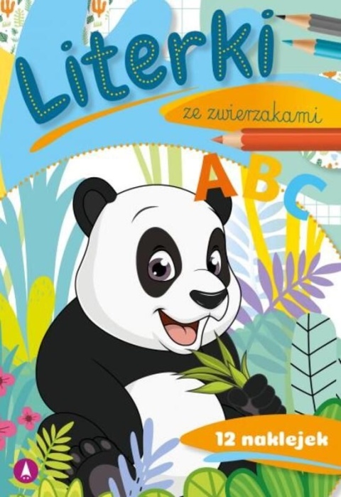 Literki ze zwierzakami dla dzieci książeczka edukacyjna naklejki