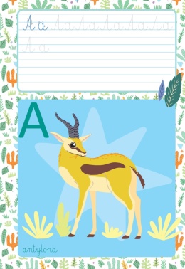 Literki ze zwierzakami dla dzieci książeczka edukacyjna naklejki