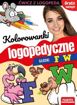 Logopedia kolorowanki logopedyczne głoski F W rymowanki Martel 16s