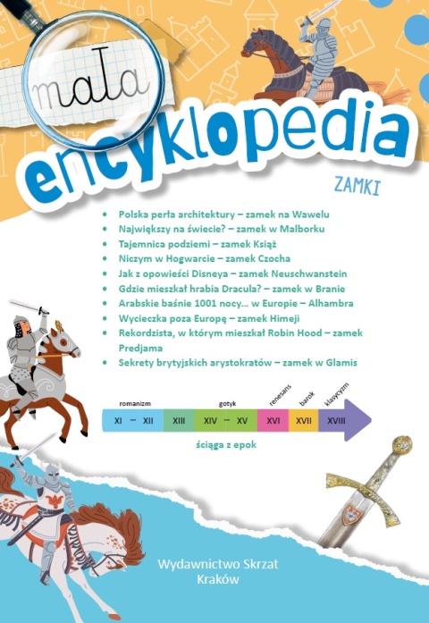 Mała encyklopedia Zamki książka edukacyjna fakty ciekawostki dla dzieci