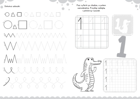 Nauka cyferek dla dzieci 5 lat książeczka z naklejkami i kolorowaniem