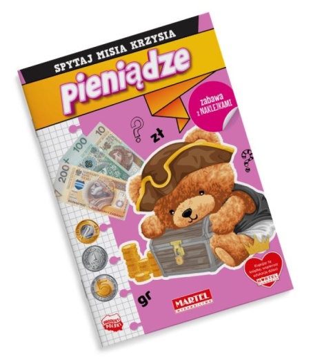 Nauka o pieniądzach finanse naklejki Spytaj Misia Krzysia Martel 16s