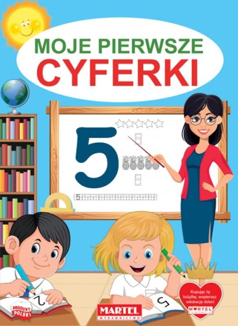 Nauka pisania cyferek cyfry pierwsze działania matematyczne Martel