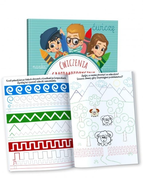 Nauka pisania szlaczki grafomotoryka dla najmłodszych Martel miękka 32s