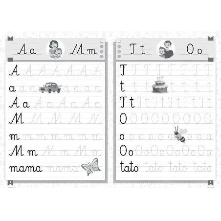 Nauka pisania szlaczki kaligrafia ładnie piszę litery Aksjomat miękka