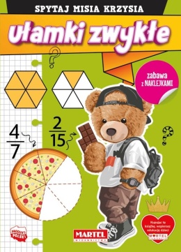 Nauka ułamków ułamki zwykłe naklejki Spytaj Misia Krzysia Martel 16s